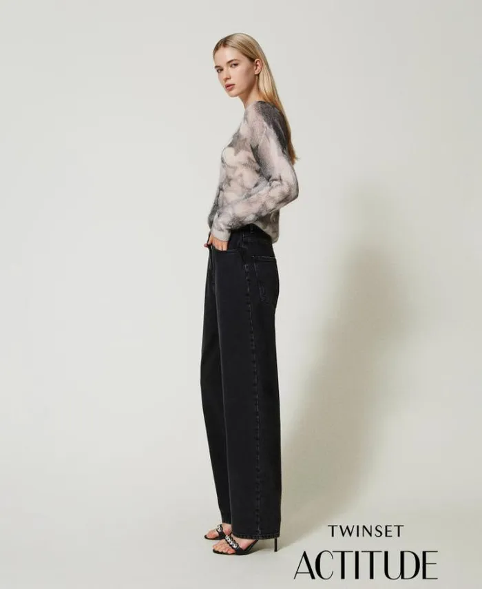 Twinset Jeans Black Carrot Fit Jeans With Five Pockets Black Denim 8211 Clothing