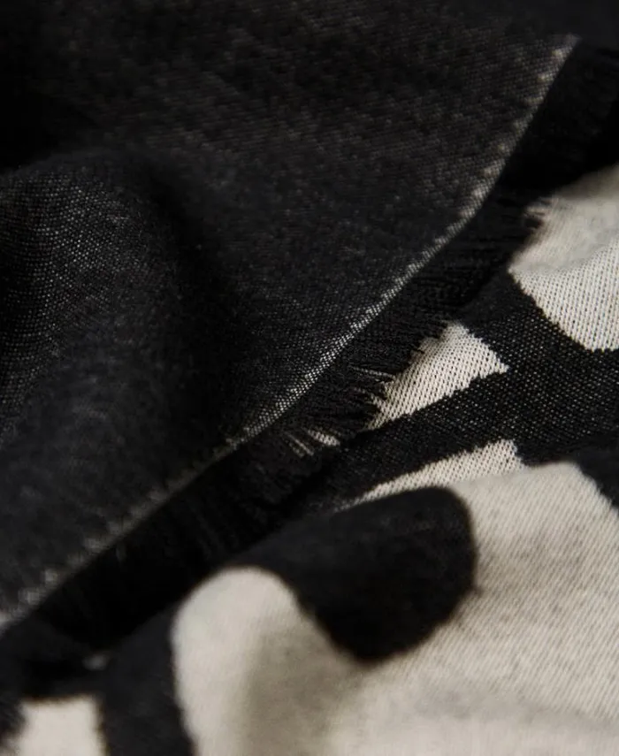 Twinset Scarves Jacquard Scarf With Logo Black 8211 Accessories