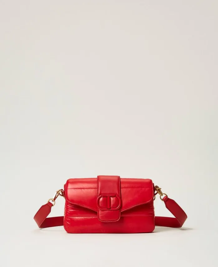 Twinset Shoulder Bags 039Amie Ski039 Medium Nylon Shoulder Bag Venetian Red 8211 Bags
