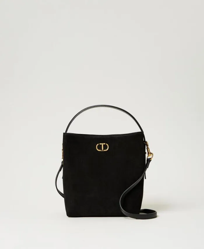 Twinset Shoulder Bags Chelsea Leather Bucket Bag Black 8211 Bags