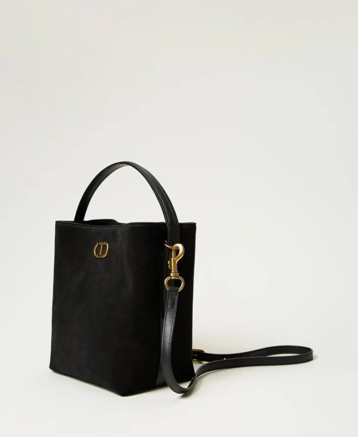 Twinset Shoulder Bags Chelsea Leather Bucket Bag Black 8211 Bags