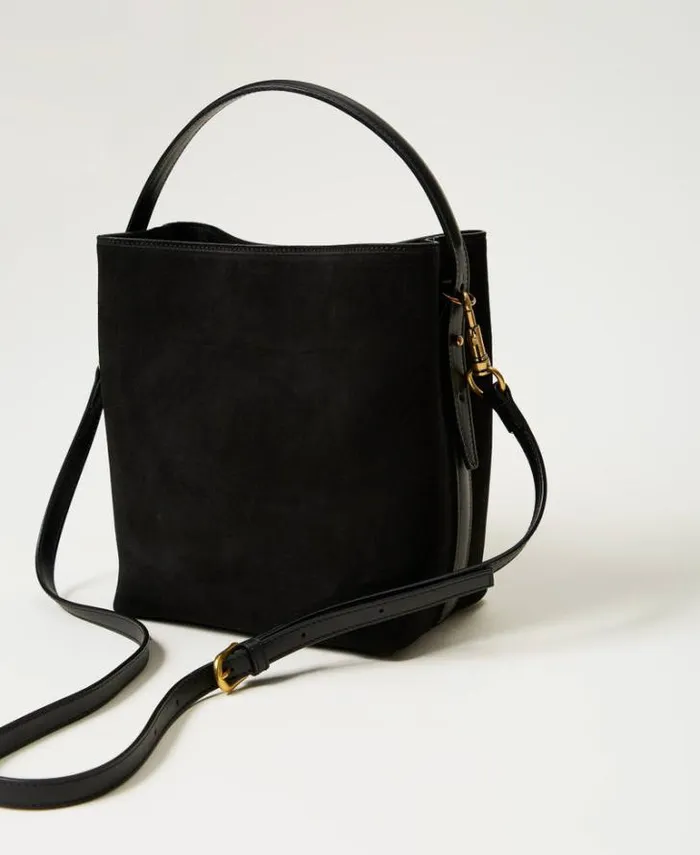 Twinset Shoulder Bags Chelsea Leather Bucket Bag Black 8211 Bags