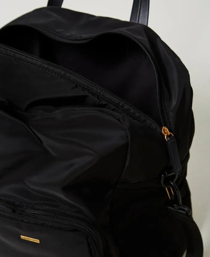 Twinset Shoulder Bags Technical Fabric Shopper Bag Black 8211 Bags