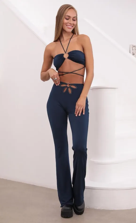 Two Piece Pant Set Navy Women LUCY IN THE SKY Pants Two Piece Pant Set Navy Women LUCY IN THE SKY Pants