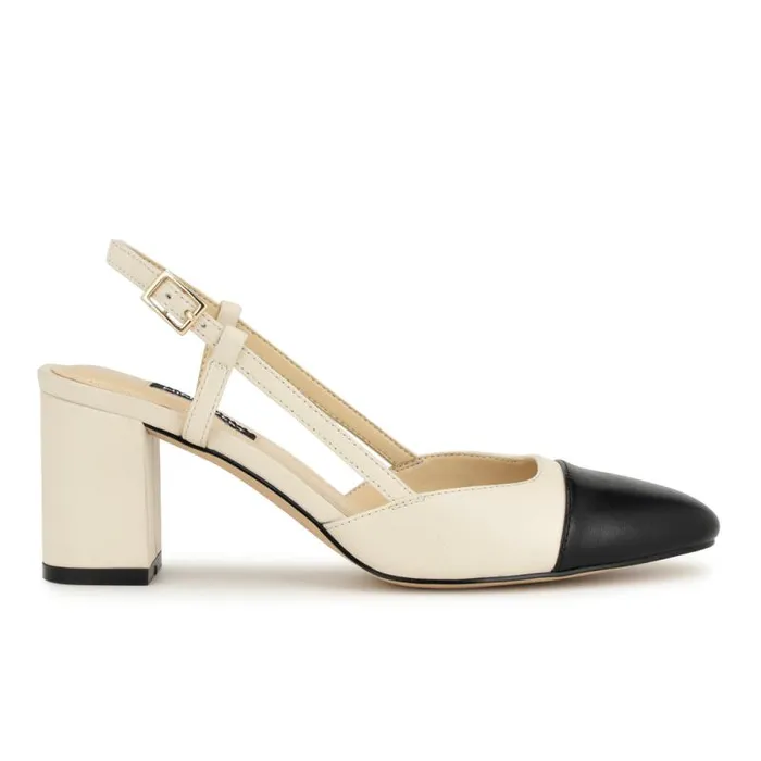 Unda Slingback Heels Ivory Women Nine West Heels