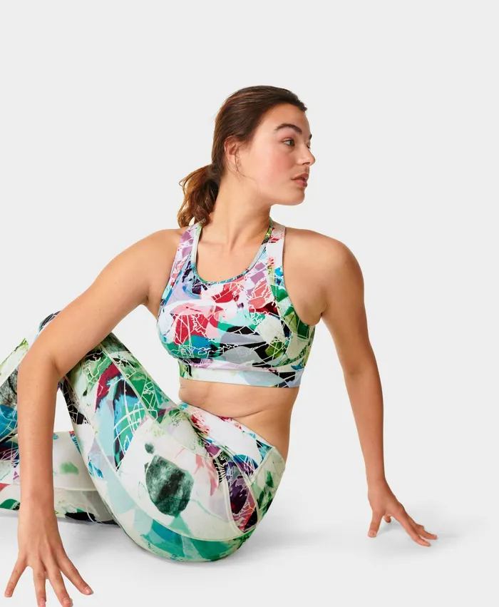 Underwear Super Sculpt Top Green Earth Print 8211 Sweaty Betty Women