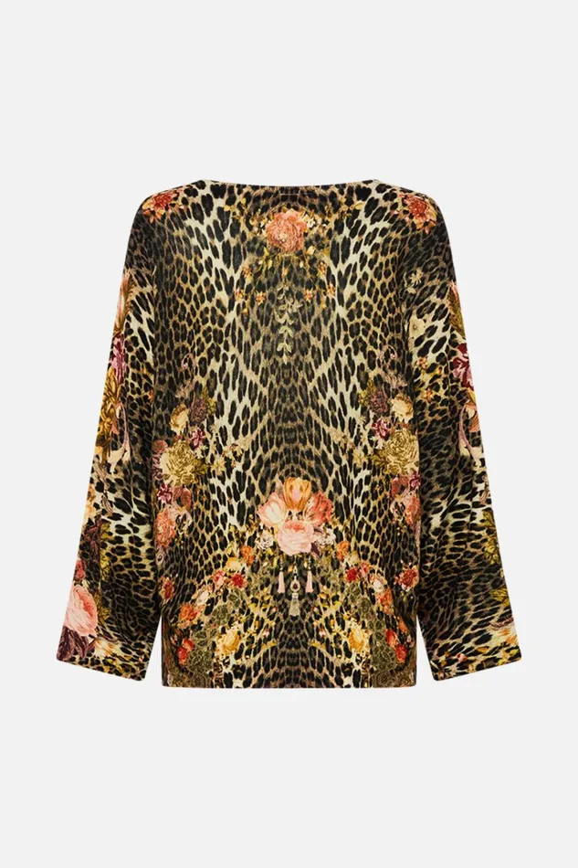 V NECK PRINTED DOLMAN SLEEVE KNIT BORN IN BRUGES Born In Bruges Womens Camilla Knitwear