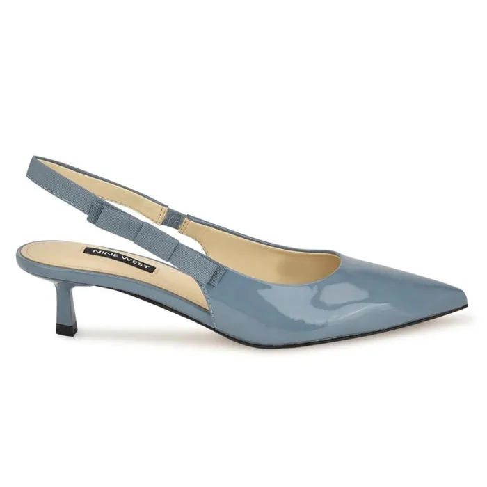 Viki Pointy Toe Slingbacks Medium Blue Women Nine West Heels