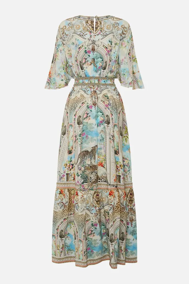 WAISTED DRESS WITH HEM RUFFLE WE ALWAYS HAVE ALEXANDRIA We Always Have Alexandria Womens Camilla Dresses