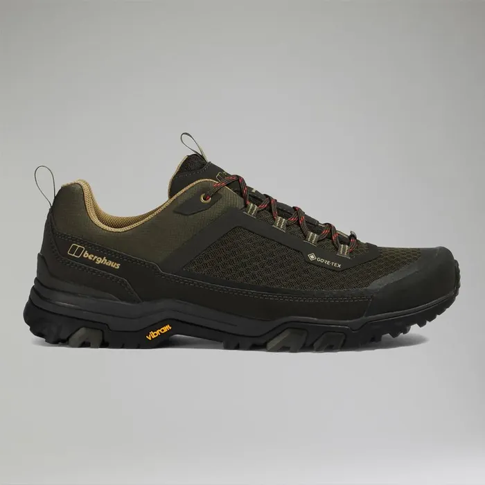 Walking Shoes Men Berghaus Ground Attack Active GoreTex Shoe 8211 BrownDark Green