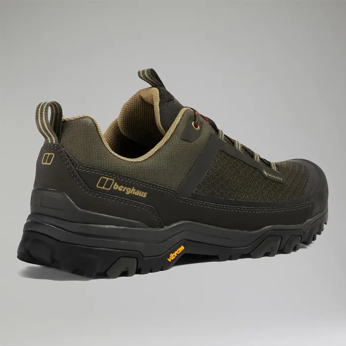 Walking Shoes Men Berghaus Ground Attack Active GoreTex Shoe 8211 BrownDark Green