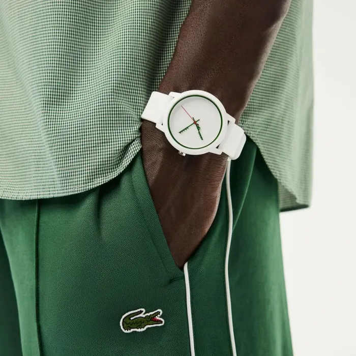 Watches Men Lacoste Men039s Lacoste1212 Crocodile 3 Hand Silicone Watch Without Color 000