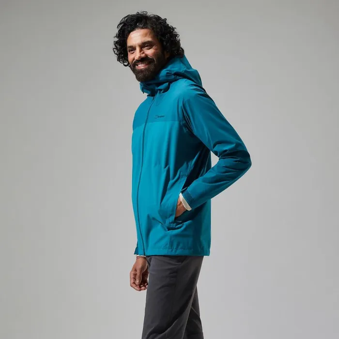 Waterproof Men Berghaus Arnaby Hooded Waterproof Jacket 8211 Turquoise