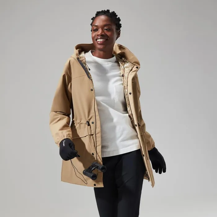 Waterproof Women Berghaus Swirlhow Hooded Jacket 8211 Natural