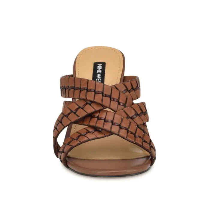 Wenea Strappy Heeled Slide Sandals Brown Women Nine West Sandals Wenea Strappy Heeled Slide Sandals Brown Women Nine West Sandals