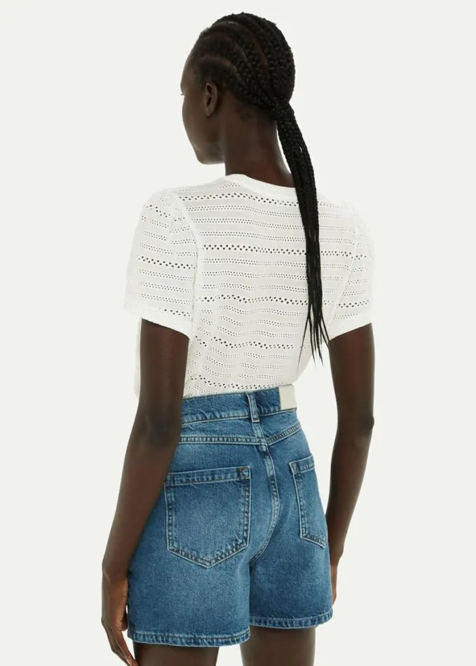 Whistles Broderie Top Ivory Women Tops