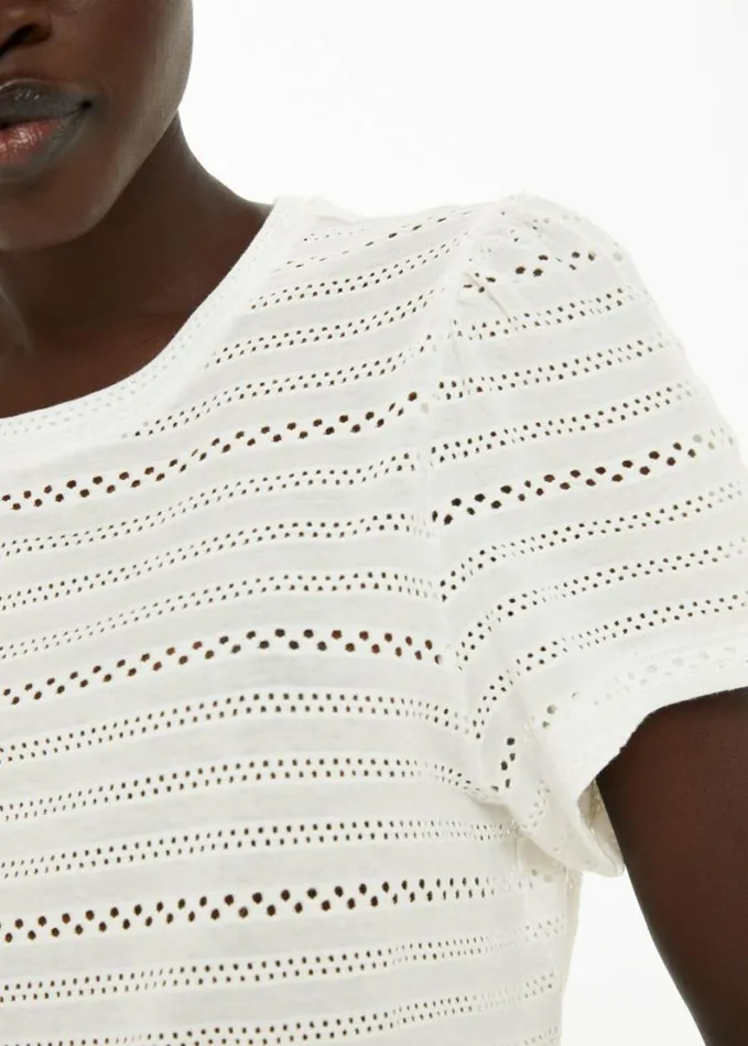 Whistles Broderie Top Ivory Women Tops