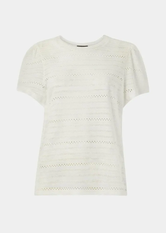 Whistles Broderie Top Ivory Women Tops