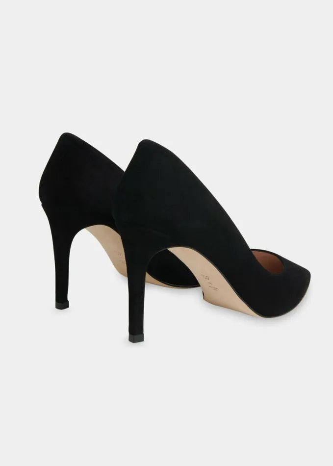 Whistles Corie Suede Heeled Pump Black Women Wedding Guests