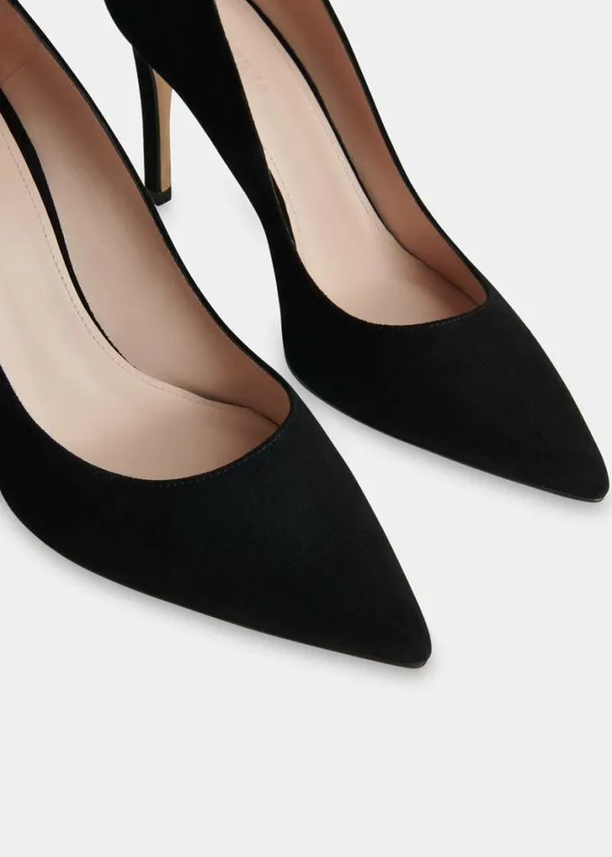 Whistles Corie Suede Heeled Pump Black Women Wedding Guests