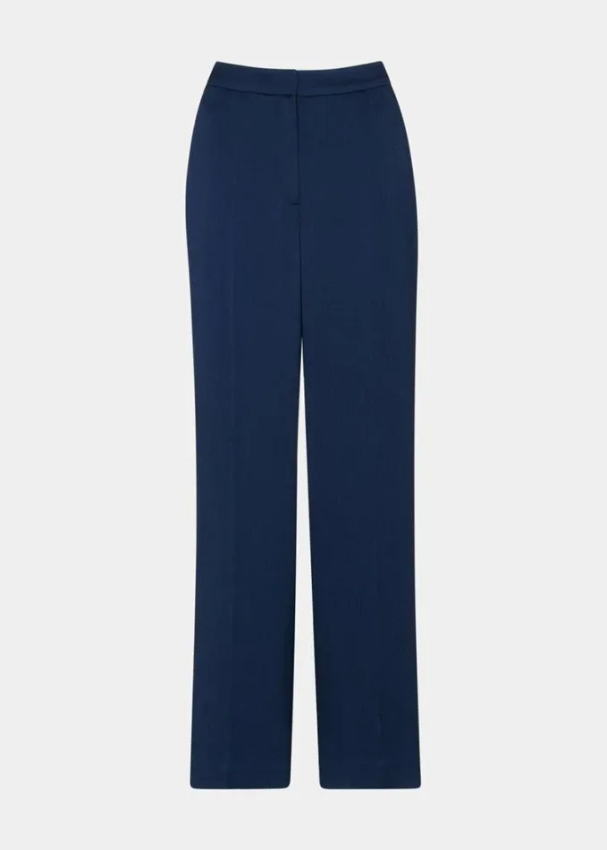 Whistles Ellis Satin Trouser Navy Women Pants