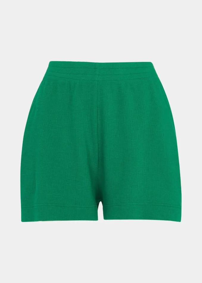 Whistles Henley Waffle Pyjamas Green Women Pajamas