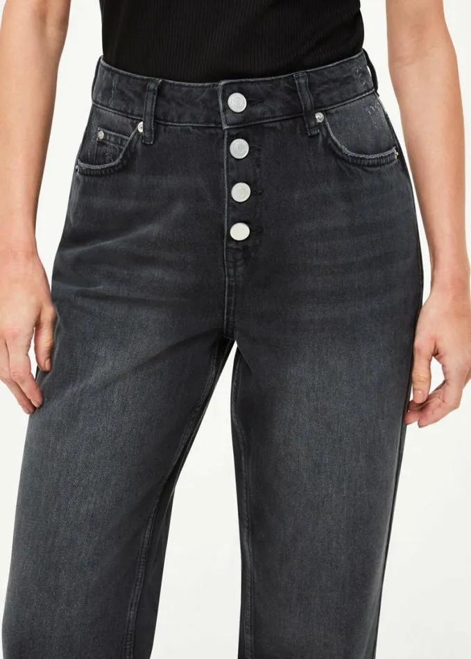Whistles Petite Authentic Hollie Button Jean Black Women Petite Pants and Jeans Whistles Petite Authentic Hollie Button Jean Black Women Petite Pants and Jeans