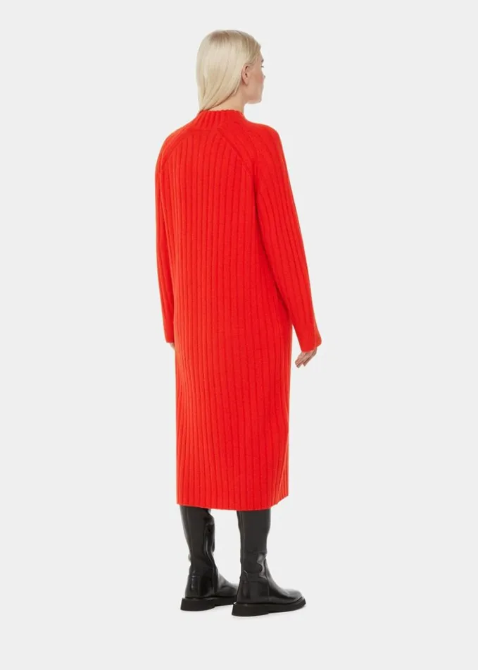 Whistles Petite Ribbed Knitted Midi Dress Red Women Petite Dresses and Jumpsuits Whistles Petite Ribbed Knitted Midi Dress Red Women Petite Dresses and Jumpsuits
