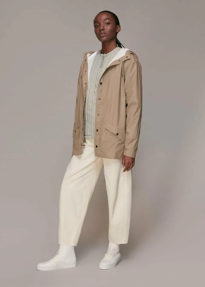 Whistles Rains Jacket Taupe Women Coats and Jackets
