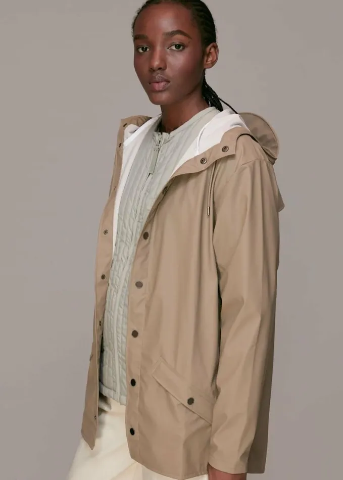 Whistles Rains Jacket Taupe Women Coats and Jackets