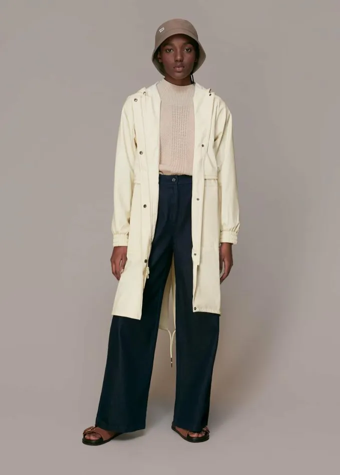 Whistles Rains String Parka Ivory Women Coats and Jackets