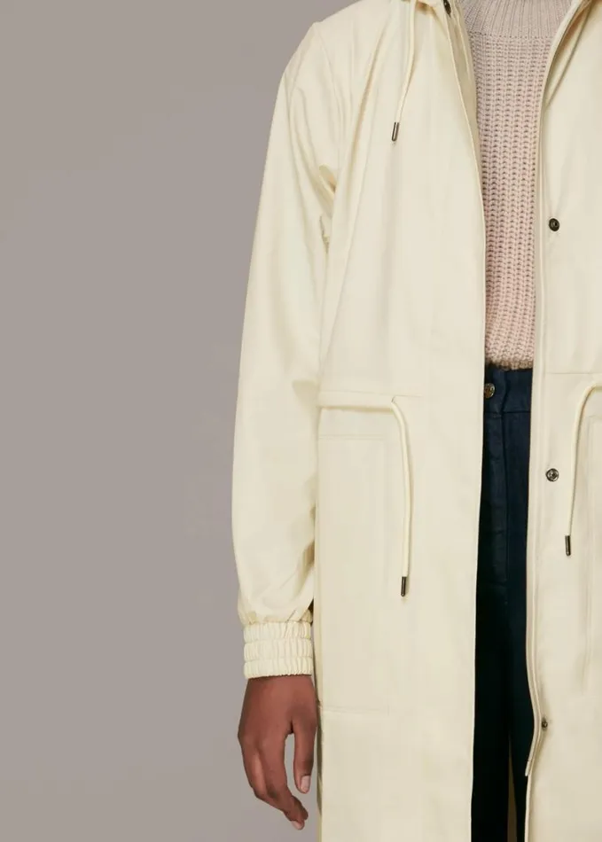 Whistles Rains String Parka Ivory Women Coats and Jackets