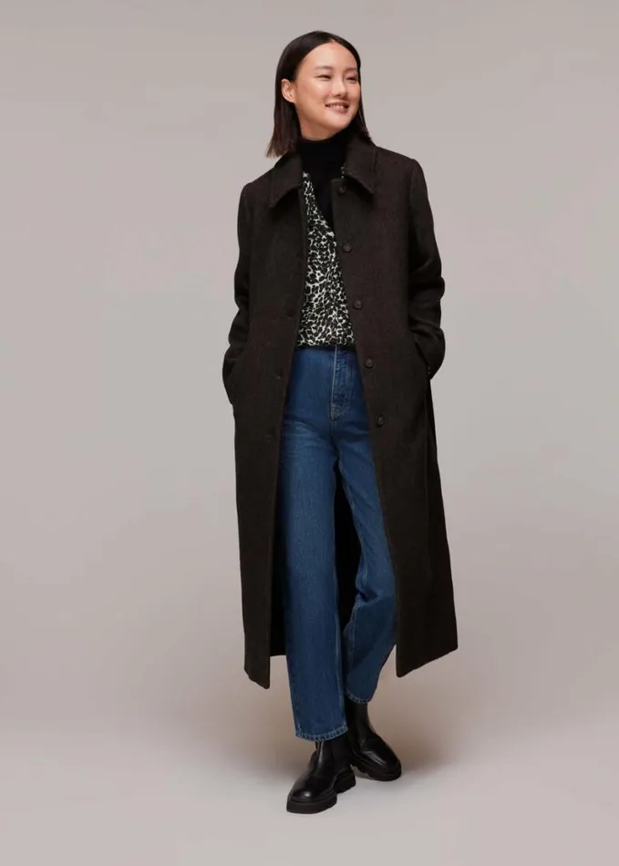 Whistles Shadow Leopard Print Blouse Blackwhite Women Tops