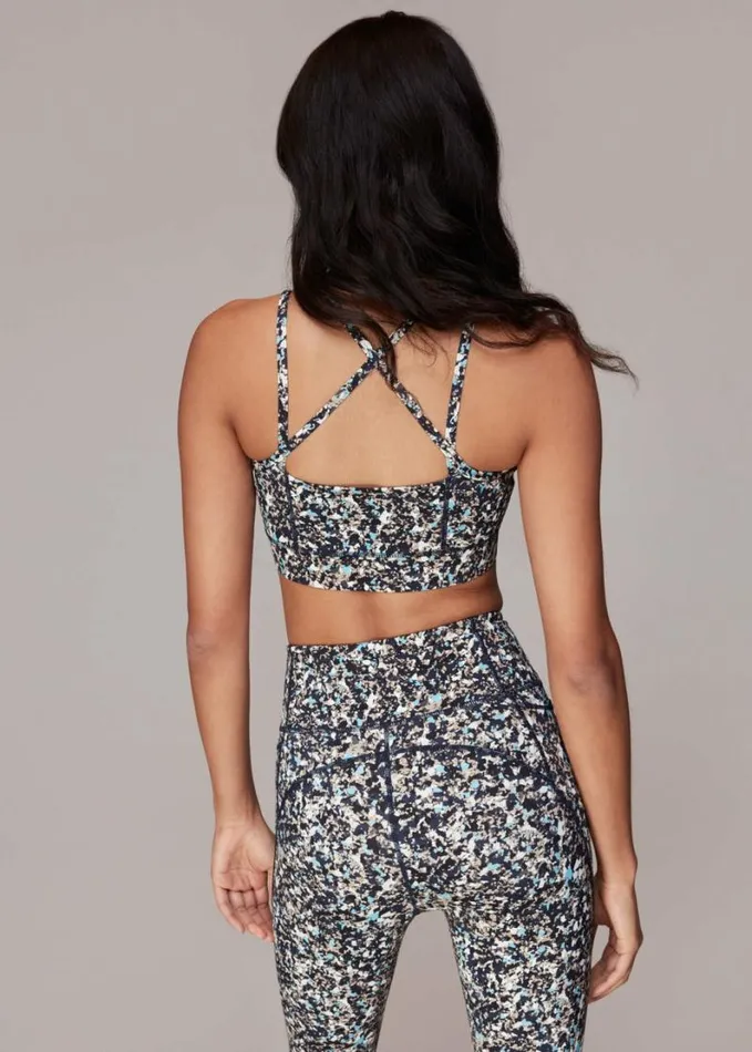 Whistles Speckled Crossback Sports Bra Navymulti Women Tops