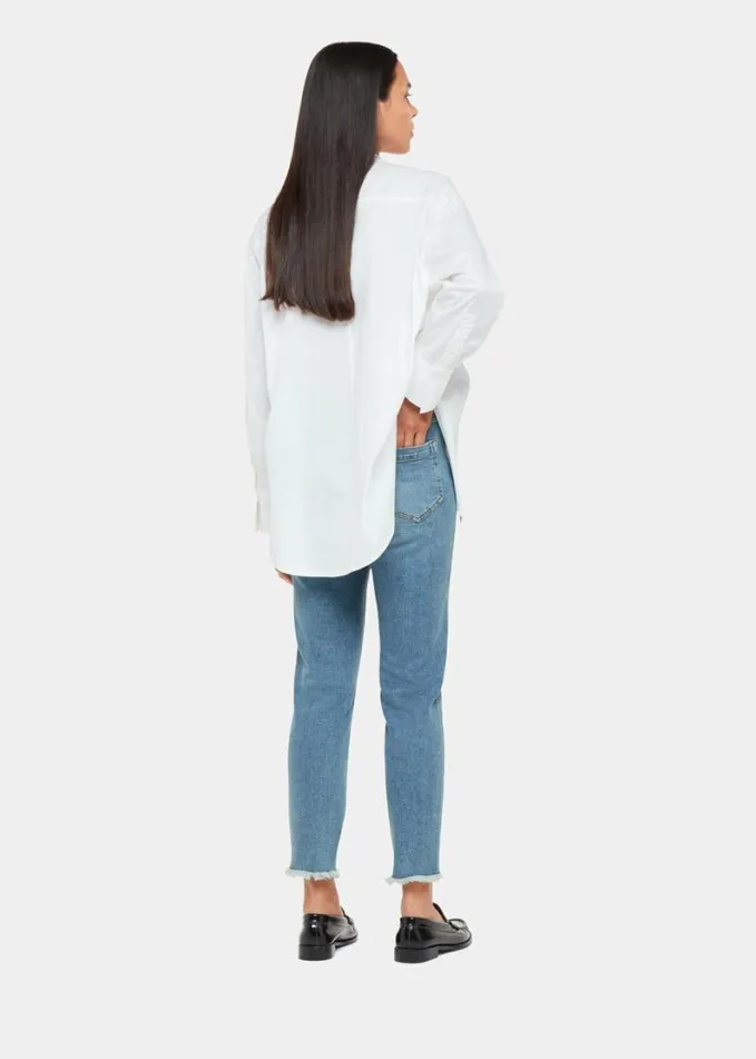 Whistles Stretch Slim Frayed Jean Denim Women Pants