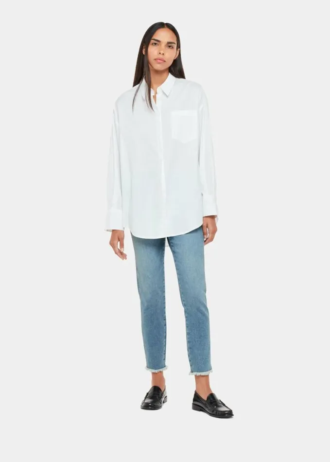 Whistles Stretch Slim Frayed Jean Denim Women Pants