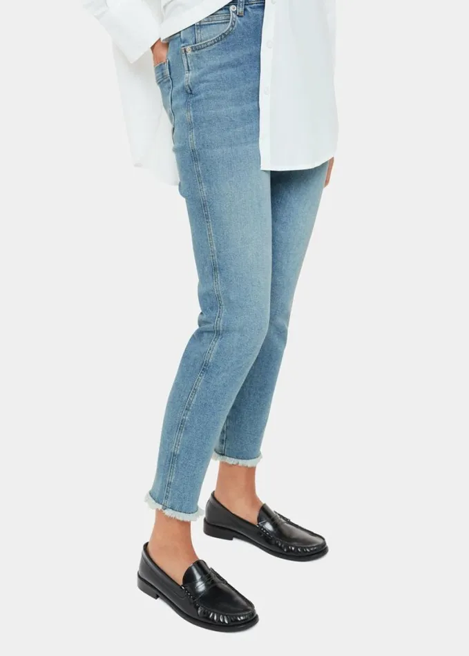 Whistles Stretch Slim Frayed Jean Denim Women Pants