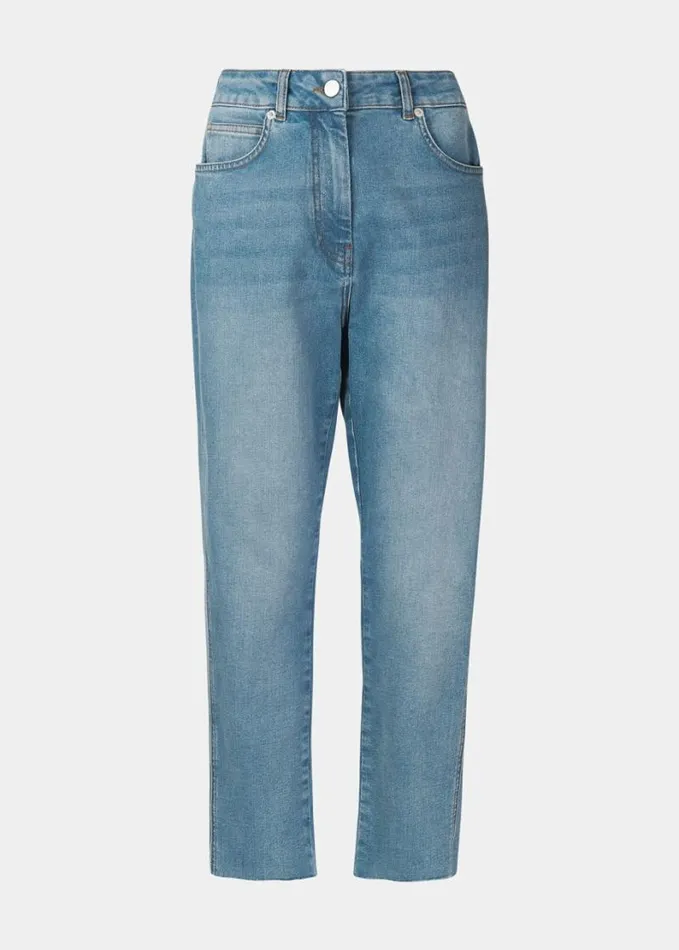 Whistles Stretch Slim Frayed Jean Denim Women Pants