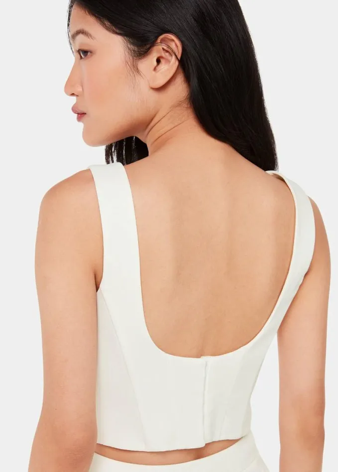 Whistles Structured Corset Bridal Top Ivory Women Tops
