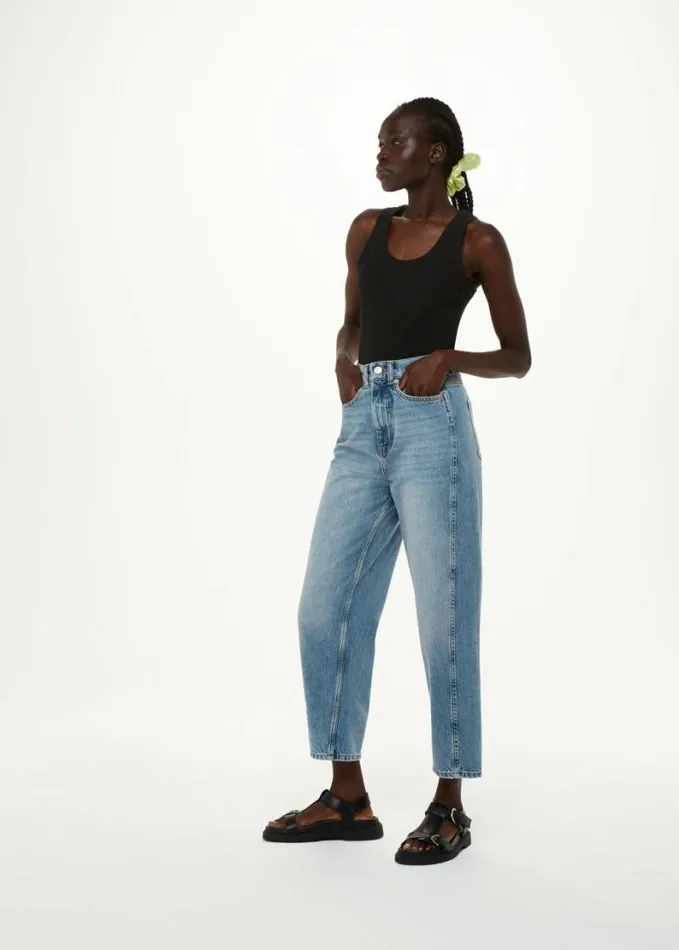 Whistles Ultimate Ribbed Scoop Vest Black Women Tops