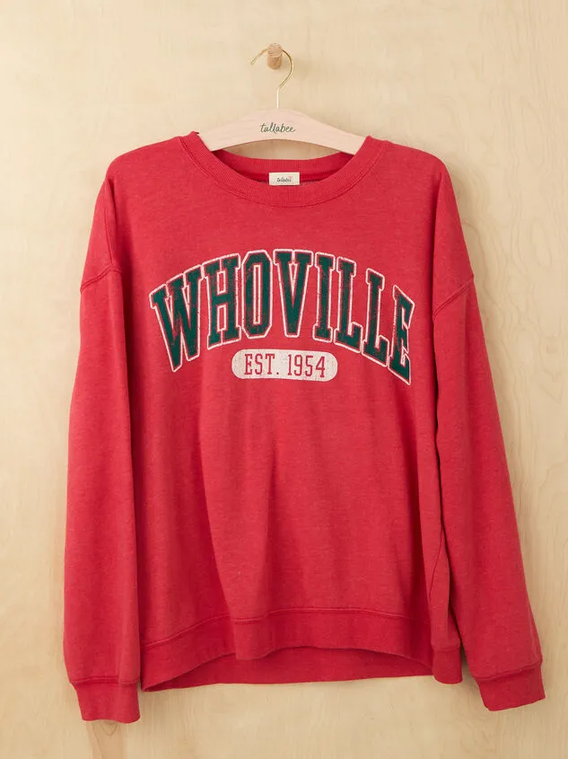 Whoville Adult Graphic Sweatshirt Red Women Altar039d State Mama