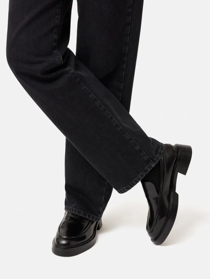 Wickham Loafer Black Women Jigsaw Flats