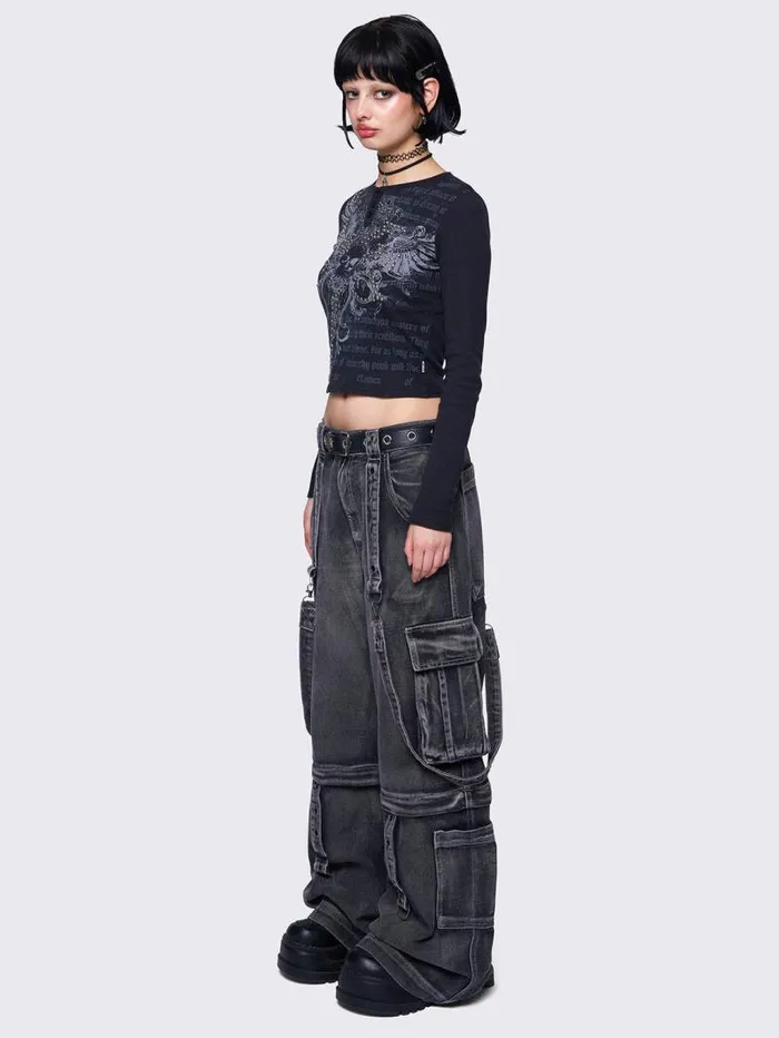 Winged Darkness Top Women Minga London Tops and TShirts