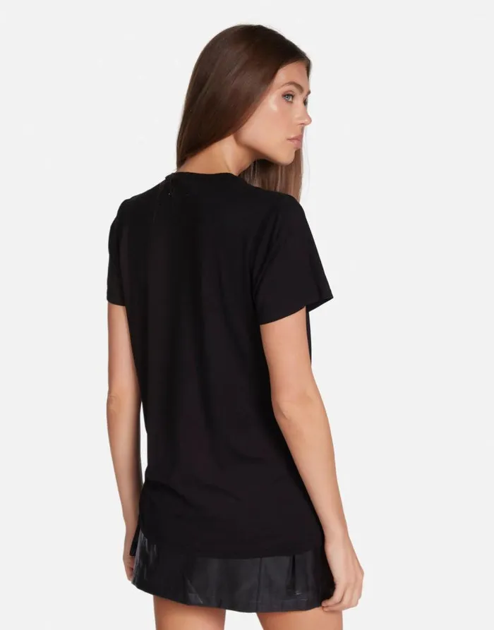 Wolf Diamond Royal Skull Black Women Lauren Moshi Short Sleeve