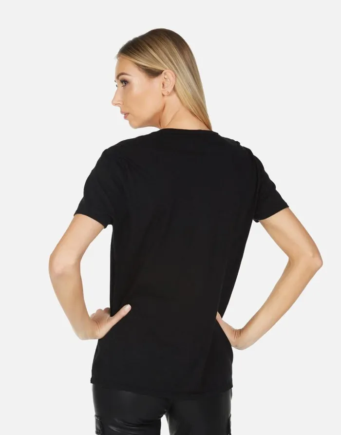 Wolf X Painted Evil Eye Black Women Lauren Moshi Short Sleeve