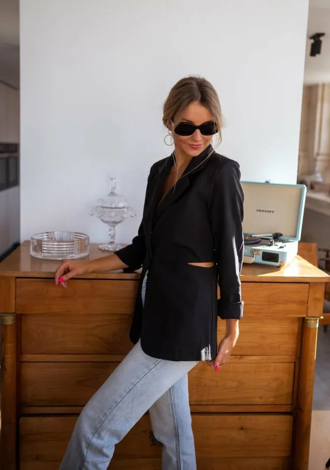 Women039s Clothing Blazers Easy Clothes Black Ophelie Blazer
