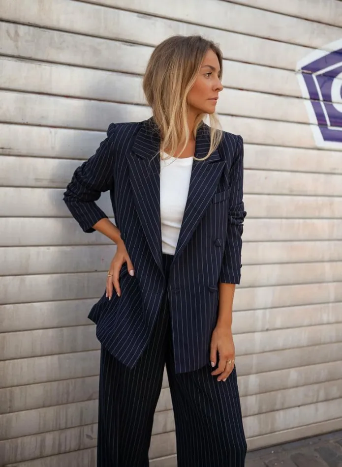 Women039s Clothing Blazers Easy Clothes Dark Blue Bruno Blazer