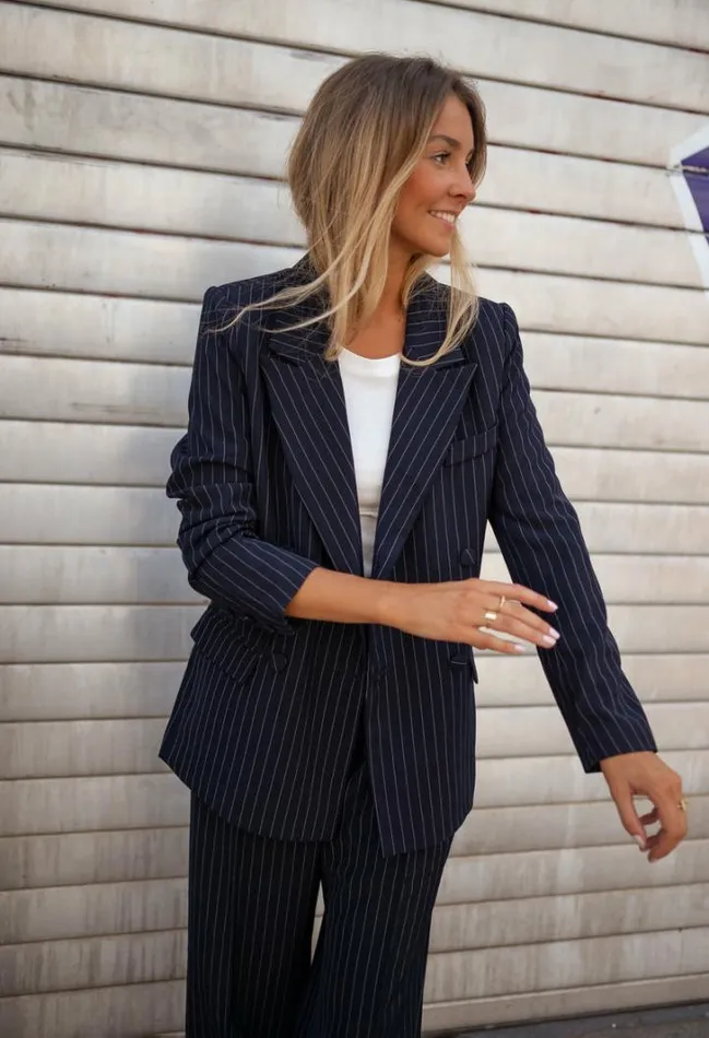 Women039s Clothing Blazers Easy Clothes Dark Blue Bruno Blazer