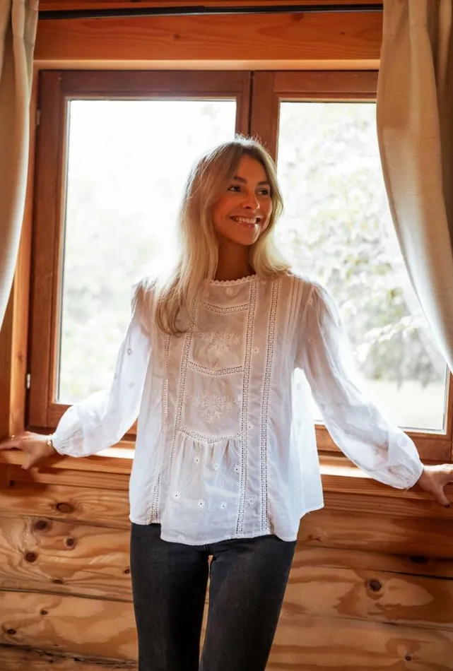 Women039s Clothing Blouses Easy Clothes Ecru Mathis Blouse