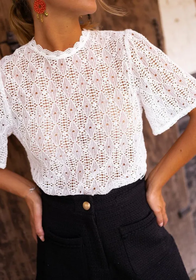 Women039s Clothing Blouses Easy Clothes Lace Maka Blouse